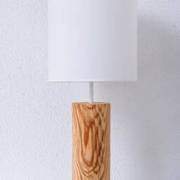 Olive Wood Table Lamp, Bedside Lamp Rustic Decor, Minimalist Decor Scandinavian Night Light - thumbnail 2
