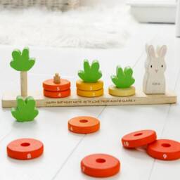 Personalised Wooden Counting Carrots Toy, Easter Gifts - thumbnail 2