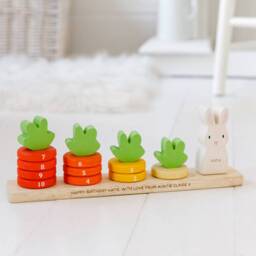 Personalised Wooden Counting Carrots Toy, Easter Gifts - thumbnail 1