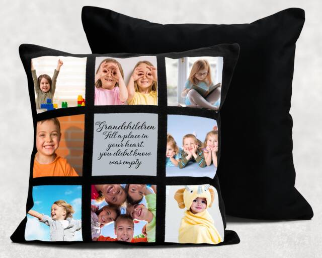 Personalized Photo Collage Cushion Cover Grandparent Gift - image 1