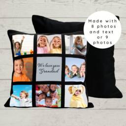 Personalized Photo Collage Cushion Cover Grandparent Gift - thumbnail 2