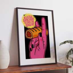 Take The Edge Off Sausage Roll Poster - Funny Food Quote Wall Art Bold Print For Lover Home Decor Foodie A5 To A1 - thumbnail 3