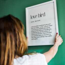 Love Bird Definition Print - Romantic Wall Art - Couple Gift Poster Anniversary Decor Wedding Idea Valentine's Typography - thumbnail 3