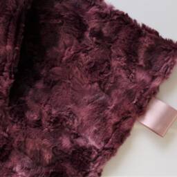 Burgundy Lovey Blanket, Minky Baby Girl Modern Pink Lovey, Tag Ready To Ship - thumbnail 4