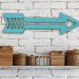 Large Wooden Arrow, Decorative Nursery Wedding Arrow Decor, Stained Gallery Wall - thumbnail 3