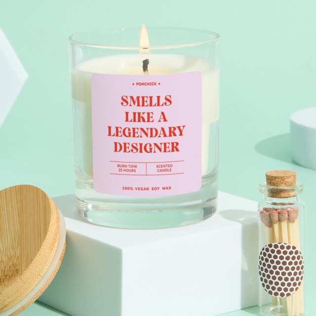Gift For Designer Scented Candle Her Keepsake Smells Like A Legendary Graphic Birthday Christmas - image 1