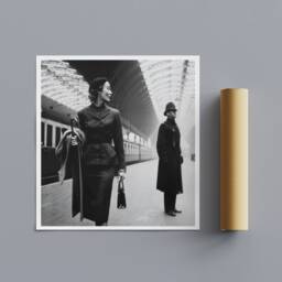 Toni Frissell Fashion Model Print, Paddington Station, London, 1951 - thumbnail 3