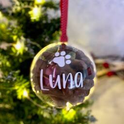 Dog Christmas Gift, Personalised Treat Bauble, Decoration, Treat, Gift For My Dog, Stocking Filler - thumbnail 2