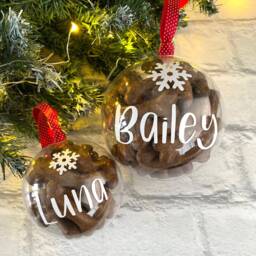 Dog Christmas Gift, Personalised Treat Bauble, Decoration, Treat, Gift For My Dog, Stocking Filler - thumbnail 4