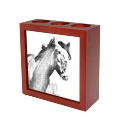 Clydesdale - Wooden Stand For Candles/Pens With The Image Of A Horse New Collection - thumbnail 1