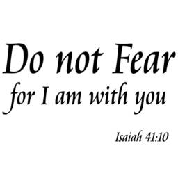 Do Not Fear For I Am With You Wall Decal Bible Verse Isaiah 4110 Inspirational Art Christian Decals - Vwaq V2 - thumbnail 2