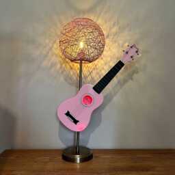 Pink Ukulele Guitar Lamp - thumbnail 2