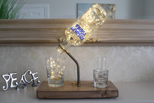 Absolut Vodka Bottle Light - 70Cl. Unique Lamp & Lover Gift For The Home - image 1
