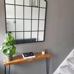 Hand-Made Rustic Console Table With Black Three Pin Hairpin Legs. - Hallway/Radiator Cover