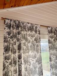 Black & White Toile Curtains Traditional Farmhouse Decor - Pair - thumbnail 1