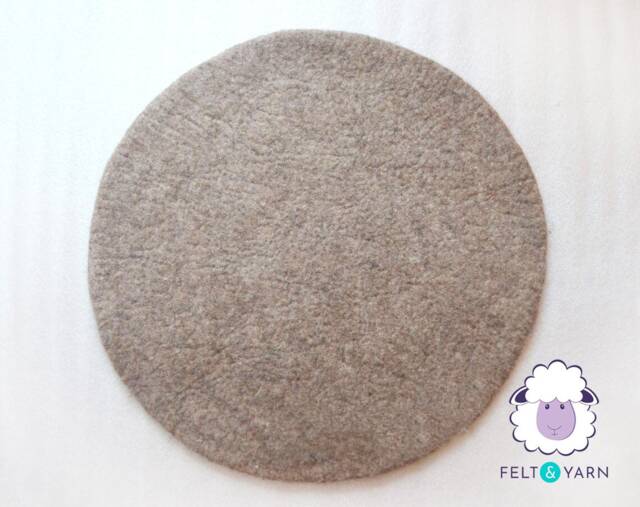 50cm Wool Felt Brown Thick Sheet Chair Pad For Your Chair Fair Trade & Handmade Using Natural - image 1