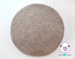 50cm Wool Felt Brown Thick Sheet Chair Pad For Your Chair Fair Trade & Handmade Using Natural - thumbnail 1