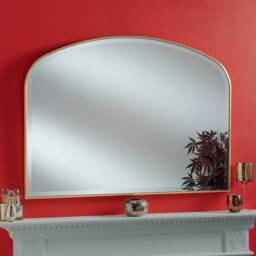 Simple Elegant Mirror Bevelled Arch Contemporary Gold Camden 107cm X 79cm