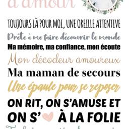Gift Godmother Personalized Poster To Give Your Child's Golden Godmother, Along With The Photo Of Child, Signed By His First Name - thumbnail 2