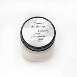Carmel By The Sea Soy Wax Candle, Beach Fragrance, Coastal Hand Poured, Floral Scent, Gardenia Lily Clove, Mason Jar - thumbnail 1