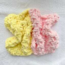 Chenille Baby Comforter With Dummy Loop Option - Knitted Lovey Soft Security Blanket For - thumbnail 4