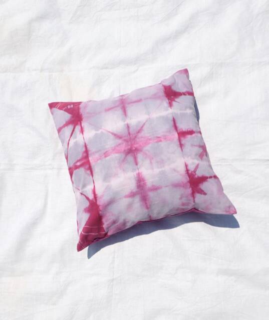 Pink & Gray Tie Dye Pillowcase, 20 X 20'' Size Pillow Cover, Boho Style Home Decor - image 1