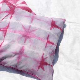 Pink & Gray Tie Dye Pillowcase, 20 X 20'' Size Pillow Cover, Boho Style Home Decor - thumbnail 2