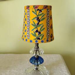 Pair Of Small French Country Lamp Shades, Sconce Or Chandelier, Bright Yellow Lampshade - thumbnail 2