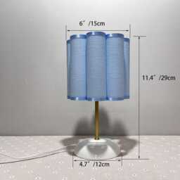 Handmade Ceramic Table Lamp With Pleated Lampshade - thumbnail 3