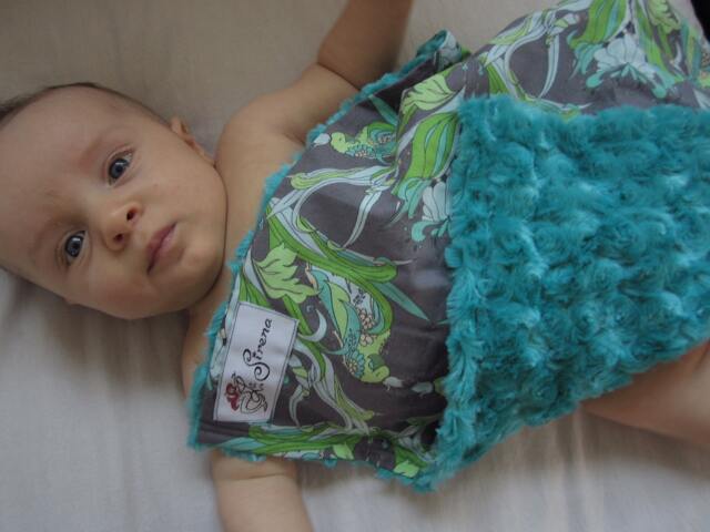 "Art Deco Inspired Mini Baby Blanket, ""Alana" - image 1