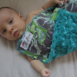 "Art Deco Inspired Mini Baby Blanket, ""Alana" - thumbnail 2