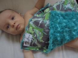 "Art Deco Inspired Mini Baby Blanket, ""Alana"