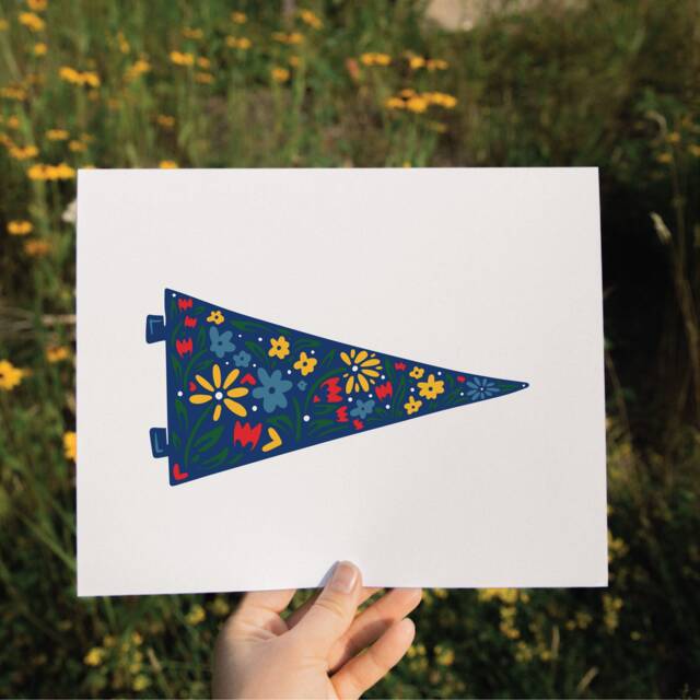 Nature Pennant Flag - Lover Gift Floral-Scandinavian - image 1