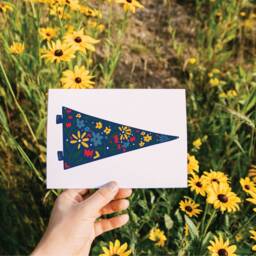 Nature Pennant Flag - Lover Gift Floral-Scandinavian - thumbnail 2