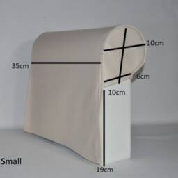 Cream Pair Faux Leather Queen Anne Style Antimacassar Sofa Chair Arm Cap Protectors - thumbnail 3