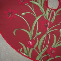 Christmas Home Decor Lilies Tree Skirt Xmas Holiday Swedish Ornament - thumbnail 3
