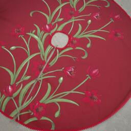 Christmas Home Decor Lilies Tree Skirt Xmas Holiday Swedish Ornament - thumbnail 2