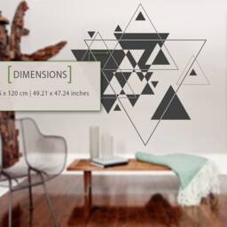 Mid Century Modern Triangle Wall Decal Geometric Art Decor - thumbnail 2