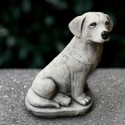 Garden Labrador Sculpture Outdoor Dog Figurine Cement Decoration Handmade Dog Lover Gift Memorial Ornament Yard Art - thumbnail 3