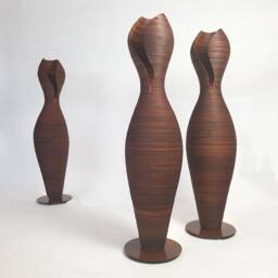 Artistic Wooden Floor Lamp With Metal Holder in Female Form - Luxuria L26 - thumbnail 3