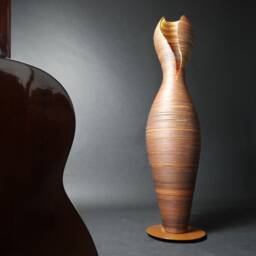 Artistic Wooden Floor Lamp With Metal Holder in Female Form - Luxuria L26 - thumbnail 1