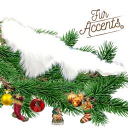 All I Want Fur Christmas - Soft Premium Faux Snow Drifts Garland Toppers Small Table Runners Holiday Decor White Or Off