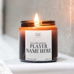 Personalised Women's Football Candle, England Lionesses Gift, Luxury Soy Wax - thumbnail 1