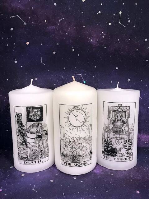 Custom Tarot Card Pillar Candle