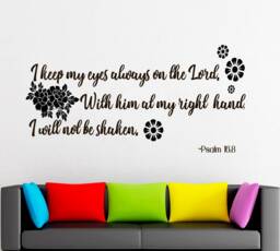 Psalm 168 Wall Decal, Inspirational Quote Vinyl Art 4404 - thumbnail 1
