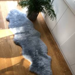 Silver Grey Sheepskin Rug, Xl Long Sheepskinrug, Silver Sheepskin, Pale Fur Light - thumbnail 3