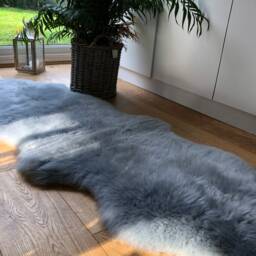 Silver Grey Sheepskin Rug, Xl Long Sheepskinrug, Silver Sheepskin, Pale Fur Light - thumbnail 2