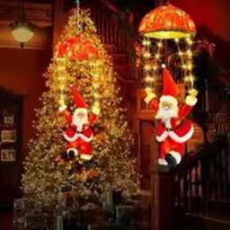 Santa Parachute Led String Light, Waterproof Christmas Outdoor Decor, Holiday Yard Lights, Claus Hanging Decorations - thumbnail 2
