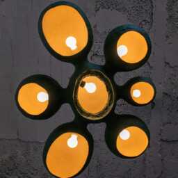"Modern Chandelier Made From Paper Mache, One Of A Kind Dining Room Lighting ""Uva" - thumbnail 2