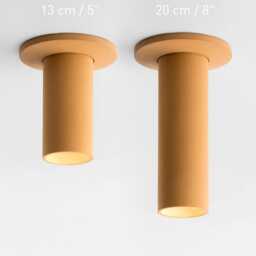 Colored Lamp - Concrete Ceiling Spotlight With Cover Plate Minimalist Cylinder Light Cromia - thumbnail 4